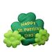 Northlight Seasonal 60" Inflatable Lighted Happy St. Patrick's Day Triple Shamrock Outdoor Decoration, in Green | 44 H x 68 W x 17 D in | Wayfair