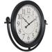 Infinity Instruments Finial 15.75" Wall Clock Plastic in Black | 17 H x 20 W x 2 D in | Wayfair 20308BK-4551