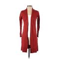 Ann Taylor LOFT Cardigan Sweater: Red Color Block Sweaters & Sweatshirts - Women's Size X-Small