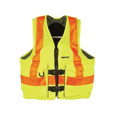KENT SAFETY 150800-410-070-23 Life Jacket,3XL,15.5lb,Foam,Yellow