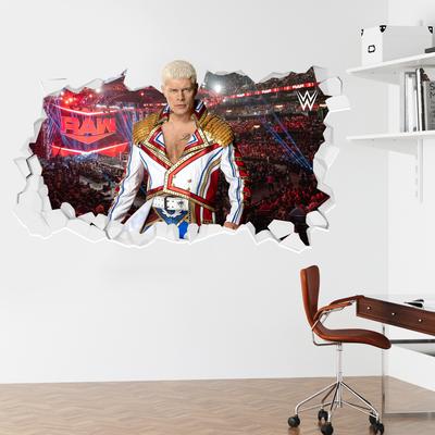 WWE Cody Rhodes Broken Wall Sticker - 120cm x 65cm height Image