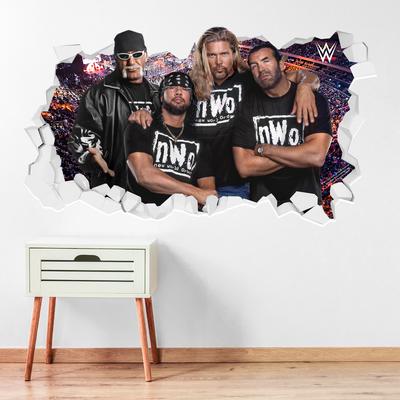 WWE nWo Broken Wall Sticker - 120cm x 65cm height Image