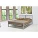 Transitional Style Queen Size Metal Bed, Silver