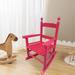 Children's Rocking Chair Lounge Chair, Solid Wood Rocking Chair with Armrest