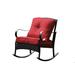 2-Piece Outdoor Freestyle Iron Rocking Chairs