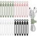 24Pcs Silicone Cable Straps Wire Organizer for Earphone Phone Charger Mouse Audio Computer Reusable Cable Ties Cord Organizer in Home Office Kitchen School (4 Colors)