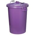 ProStable Dustbin With Locking Lid - Purple - 90 Litres