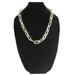 J. Crew Jewelry | J. Crew Gray/Green Swirl Acrylic Chain Link Ribbon Tie Necklace | Color: Gray/Green | Size: Os