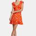 Free People Dresses | Free People Like A Lady Orange Floral Mini Dress Size M | Color: Orange | Size: M