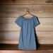J. Crew Dresses | J. Crew Chambray Boho Wide Elastic Neck Mini Dress Like New Size 0 | Color: Blue | Size: 0