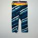 Nike Pants & Jumpsuits | Nike Pants Womens Small Blue Abstract Stripe Nike Pro Cropped Legging Fitted | Color: Black/Blue | Size: S