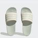 Adidas Shoes | Adidas Women Adilette Comfort Slides Sz 8 Sage/Cream White Three Stripe Green | Color: Green | Size: 8