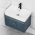 Vanity Sinks for Bathrooms,Small Wall Mount Bathroom Vanities,Floating Vanity with Sink w/ Hot and Cold Faucet,Drain,Utility Ceramic Vessel Washing Hand Basin Wall Mounted Cabinets Set Combo ( Size :