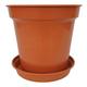 Elixir Gardens Glossy Plastic Terracotta Plant Pot with Saucer Various Sizes 3,4,5,6,7,8,10,12.5,15" Various Quantities 1-50 | 15" x 10