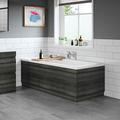 Modern Bathroom 1700 Front & 700 End Bath Panel Pack MFC Charcoal Grey Plinth