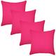 Harrison Cropper Premium Garden Scatter Cushion | Water Resistant Cushions | Outdoor Patio Rattan Chairs | Hollowfibre Filled Seating Furniture Pillow | Soft Comfy and Durable | 4 Pack (Fuchsia Pink)