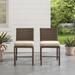 Longshore Tides Lillebonne Patio Dining w/ Cushion Wicker/Rattan in Brown | 31.5 H x 17.75 W x 19.75 D in | Wayfair