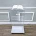 FixtureDisplays Clear Acrylic Podium Pulpit Lectern 23" x 16" x 46.3" Christian White Cross w/ Engineered Wood Plastic | Wayfair 102702+1803CROSS