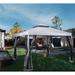 SKEFOLI 10 Ft. W x 10 Ft. D Steel Patio Gazebo Metal/Steel/Soft-top in Gray | 117.6 H x 120 W x 120 D in | Wayfair WFZGMC0199