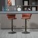 17 Stories Gralerton Swivel 31.1" Bar Stool Wood/Leather/Metal/Faux leather in Red | 21.7 W x 21.7 D in | Wayfair 61ACBD23C15F439CBBBA694B5668BF0F