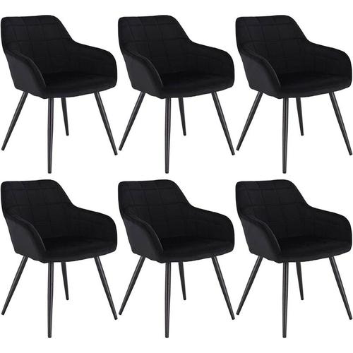 WOLTU 6 x Esszimmerstühle 6er Set Esszimmerstuhl Küchenstuhl Polsterstuhl Design Stuhl mit