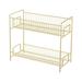 Camping Storage Ideas 2-Tier Cabinet Storage Rack Suitable For Kitchen/Bathroom Countertop Storage Zipper Bags for Clothes