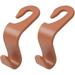 Car Seat Headrest Hooks Universal Auto Seat Hook Hanger Storage Organizer for Key Purse Bags Coats Umbrellas 2 Pack (Brown)