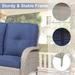 4-piece Outdoor Sofa Chair Table Set with Cushion