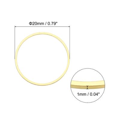 100pcs 10mm Brass Hollow Circle Bezel Round Linking Rings