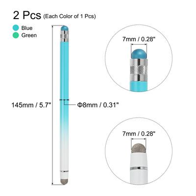 2pcs Stylus Pens for Touch Screens Capacitive Stylus Gradient Blue Green - Gradient Blue Green