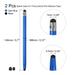 2pcs Stylus Pens for Touch Screens with 6 Extra Tips Blue Black - Blue Black