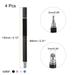 4pcs Ballpoint Pen with Stylus Tip 2 in 1 Ink Pen Stylus Pens for Touch Screen - Black Silver Pink Blue