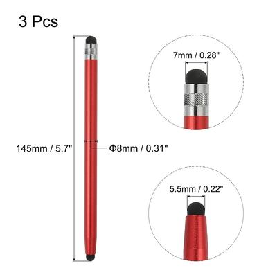 3pcs Stylus Pens for Touch Screens Capacitive Stylus Pen, Red