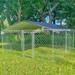 Yamissi 10x10ft Outdoor Dog Kennel Dog Cage Galvanized Chain Link Pet Playpen Fence with UV& Water-Resistant Proof Cover