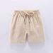 Herrnalise Toddler Sport Shorts Baby Boys and Girls Pull on Cargo Yoga Shorts Baby Linen Pull-On Shorts Solid Shorts