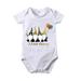 Boys Toddler Girls Bee Festival Romper Bodysuits Cartoon Letter Printed Honey Short Sleeve Crawl Clothes 0-24 Months Kids Child Clothing Streetwear Kids Dailywear Outwear