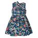PEASKJP Plus Size Dresses Girls Toddler Roundneck Short Sleeve Chiffon Flowy Prom Ball Gown Dress Fit Flare Floral Loose Maxi Dresses Navy 12 Months