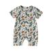 Toddler Baby Girls Boys Casual Cartoon Short Sleeve Cactus Sun Printed Jumpsuits Outwear Child Clothing Streetwear Kids Dailywear Outwear