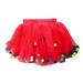 B91xZ Girls Summer Dresses Toddler Girls Dress Summer Fashion Dress Princess Dress Casual Dress Tutu Mesh Skirt Outwear Red Sizes 18-24 Months