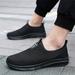 PEASKJP Mens Dress Shoes Men Flat Non Slip Breathable Relaxed Fit Sneaker Gym Tennis Shoes Black 13