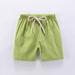 Herrnalise Toddler Sport Shorts Baby Boys and Girls Pull on Cargo Yoga Shorts Baby Linen Pull-On Shorts Solid Shorts