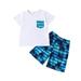 Summer Savings Clearance! 2023 Itsun Set Clothes for Toddler Boys Toddler Kids Baby Boys Fashion Cute Short Sleeve Tree Print Casual Pocket Shorts Suit White 12-18 Months