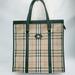 Burberry Bags | Authentic Vintage Burberry's Knight Nova Check Canvas And Leather Zip Tote | Color: Brown/Tan | Size: Os