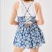American Eagle Outfitters Dresses | Nwt Ae Short & Sweet Romper - Size S | Color: Blue/White | Size: S
