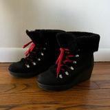 J. Crew Shoes | J Crew Black Nordic Wedge Boots, Women's Size 10 | Color: Black | Size: 10
