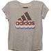 Adidas Shirts & Tops | Adidas Girls Gray Heather Short Sleeve Signature T-Shirt Size Extra Large (16) | Color: Gray/Pink | Size: Xlg