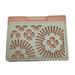 Anthropologie Accessories | Anthropologie Minimalist Slim & Thin Credit Card Card Holder Pink Laser Cut Out | Color: Cream/Pink | Size: Small