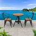 Williston Forge Haari Round 2 - Piece Aluminum Bistro Set Wood/Plastic/Metal in Black | 21.65 W x 21.65 D in | Outdoor Furniture | Wayfair