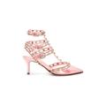 Valentino Garavani Rockstud Ankle Strap Pump in Rose Couture - Rose. Size 36 (also in ).