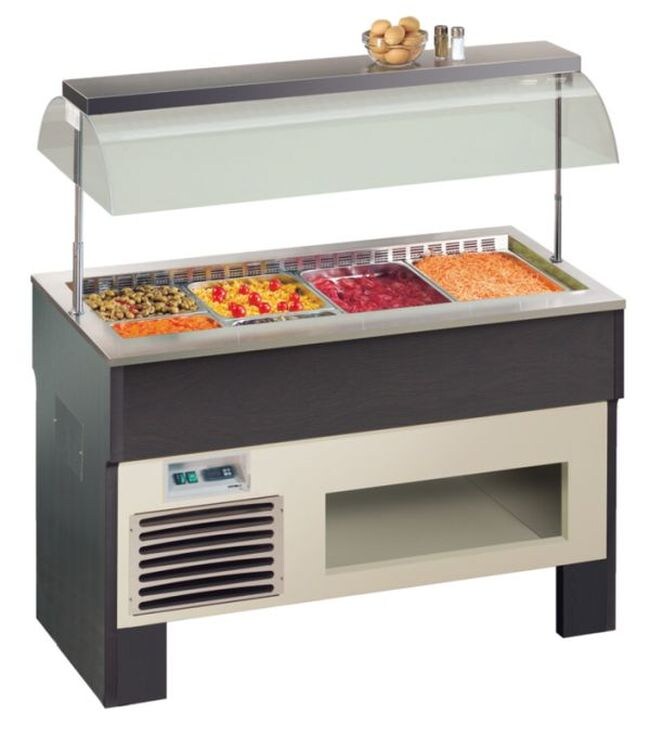 KBS Gastrotechnik KBS Salatbar Frühstück Dessertbuffet 1122x750x1528 mm fahrbar GN 1/1 230 Volt Image